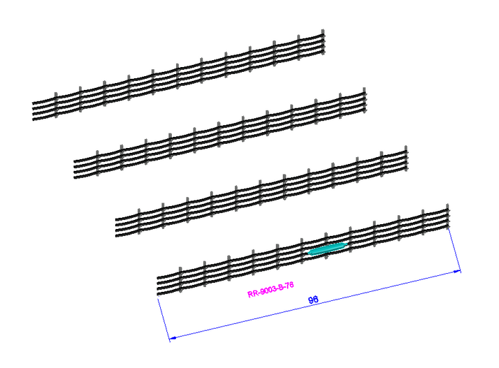 Trackside Quad Cable containment LU - RR-9003/4/5-#-76