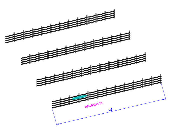 Trackside Quad Cable containment LU - RR-9003/4/5-#-76