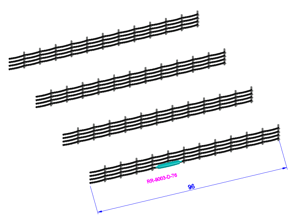 Trackside Quad Cable containment LU - RR-9003/4/5-#-76