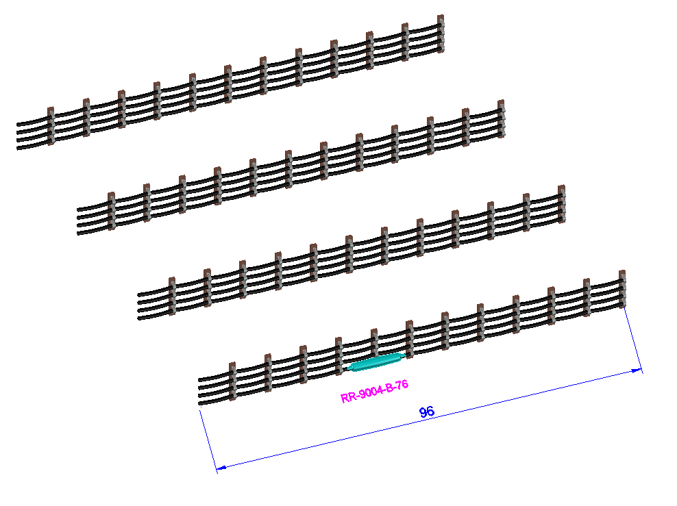 Trackside Quad Cable containment LU - RR-9003/4/5-#-76