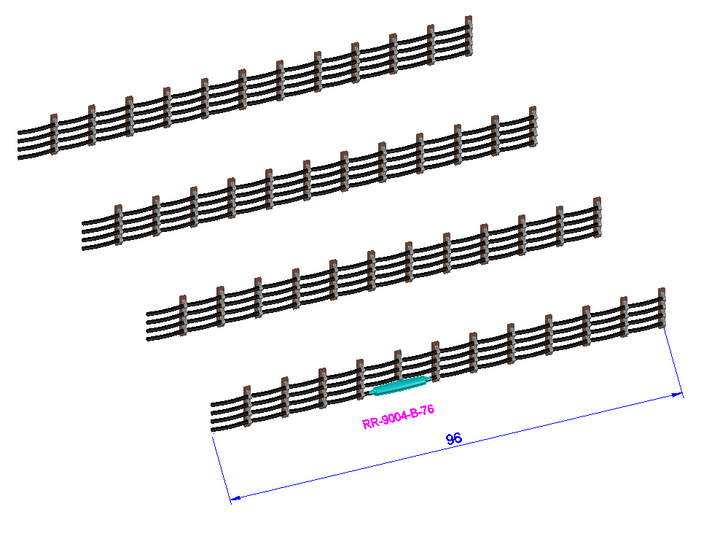 Trackside Quad Cable containment LU - RR-9003/4/5-#-76