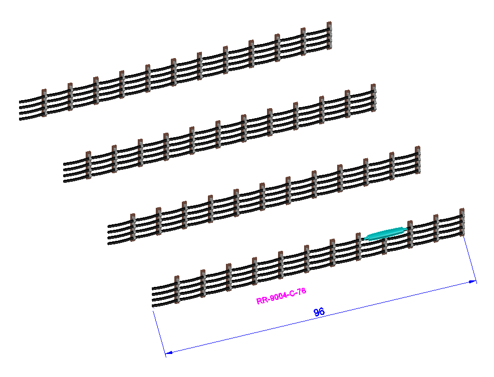 Trackside Quad Cable containment LU - RR-9003/4/5-#-76