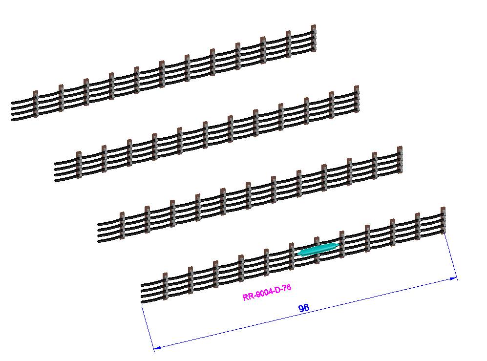 Trackside Quad Cable containment LU - RR-9003/4/5-#-76