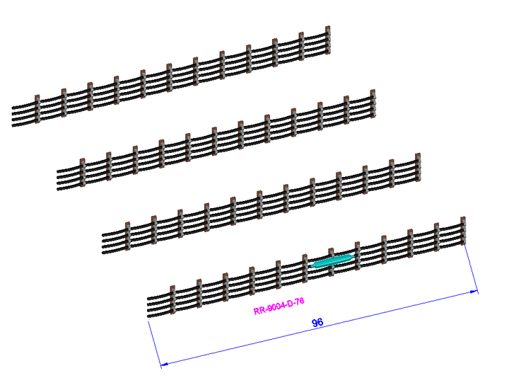 Trackside Quad Cable containment LU - RR-9003/4/5-#-76