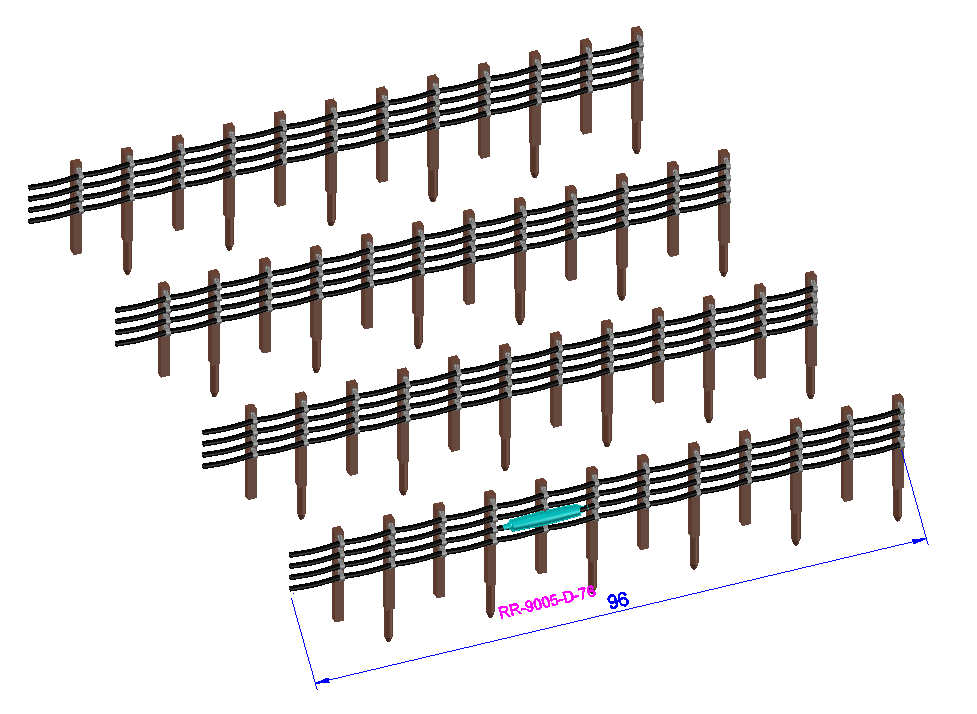 Trackside Quad Cable containment LU - RR-9003/4/5-#-76