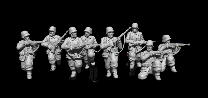 3DB0002 German Riflemen WW2