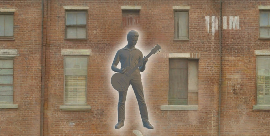 Trendy Male Guitarist Figure