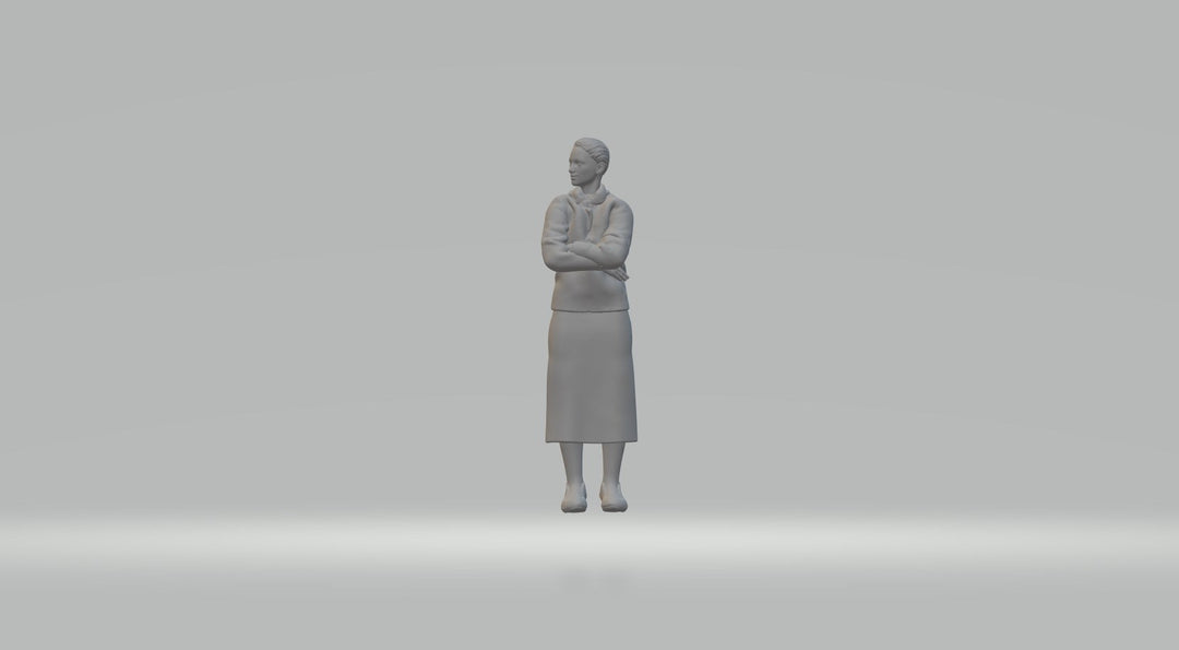 1940S Style Female Standing Arms Folded Figure