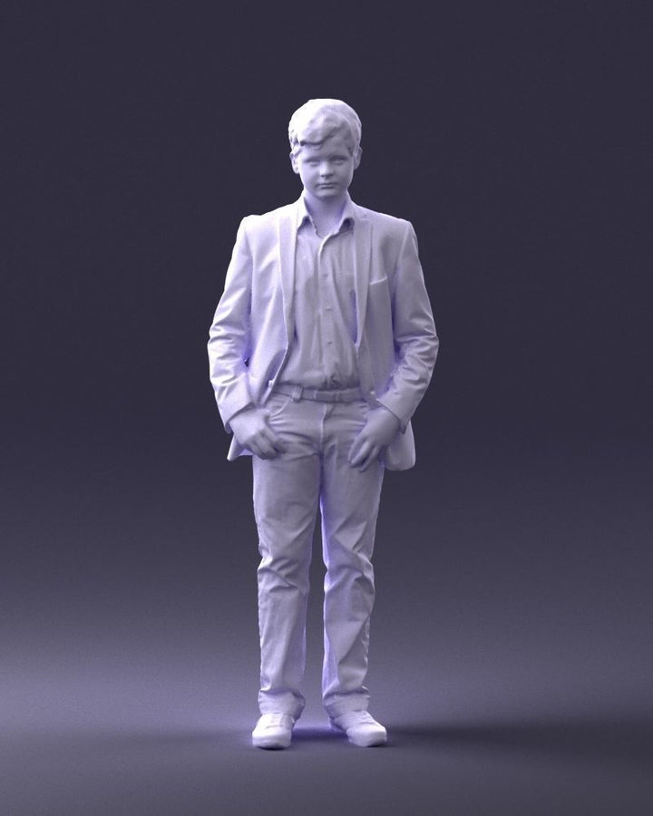 Young Boy In Suite Figure