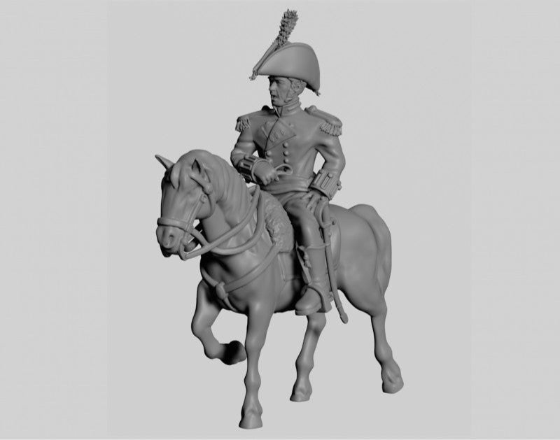 Napoleonic - British Officers On Horses