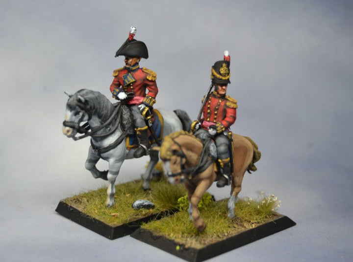 Napoleonic - British Officers On Horses