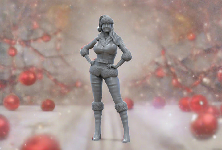 Female In Santa Claus Clothes Figure