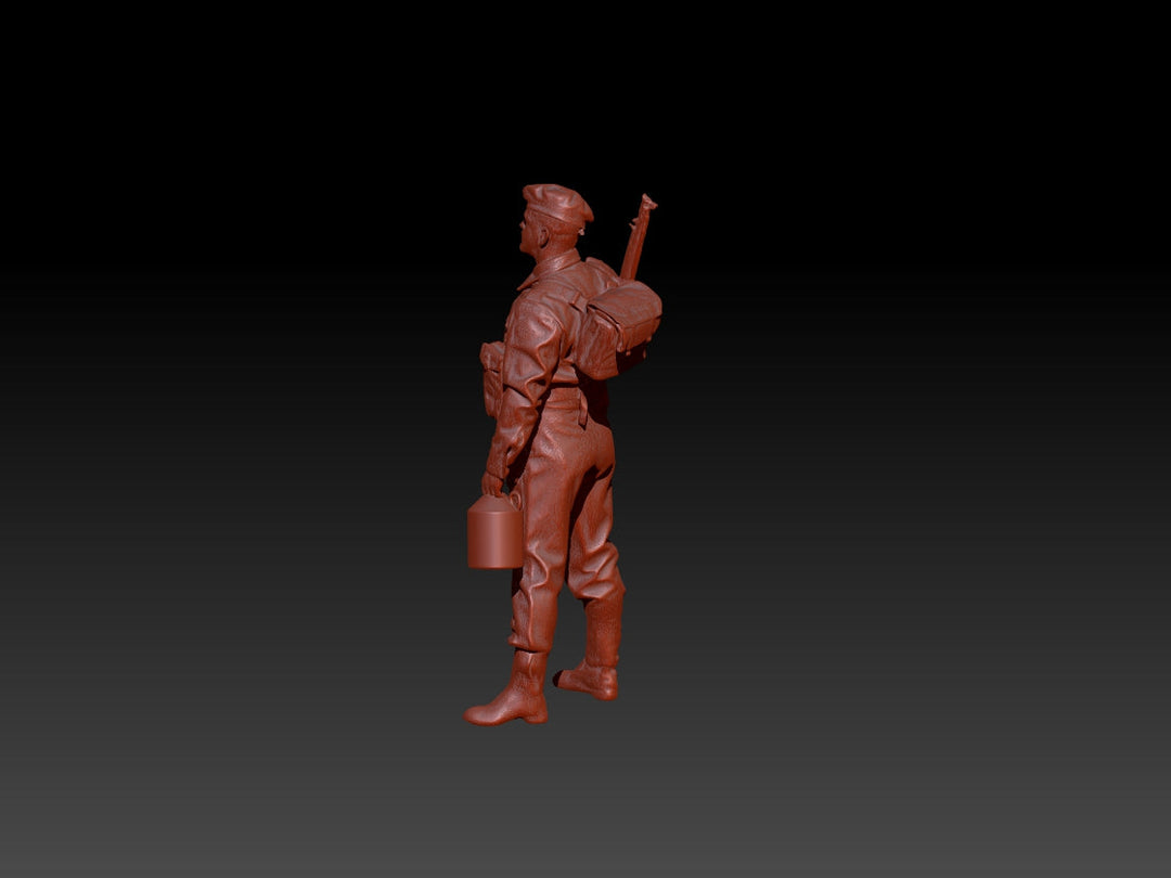 S3Ds0011 Ww2 Soldier With Jar Figure