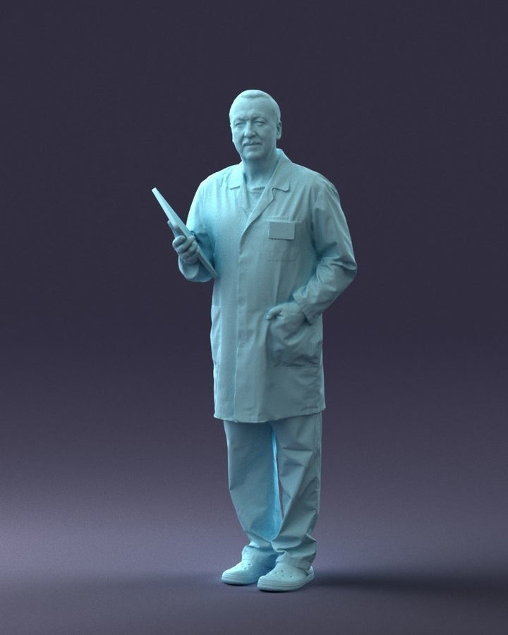 Male Doctor With Clip Board Figure