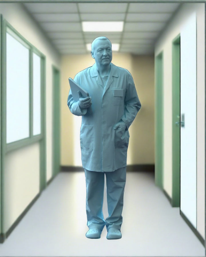 Male Doctor With Clip Board Figure