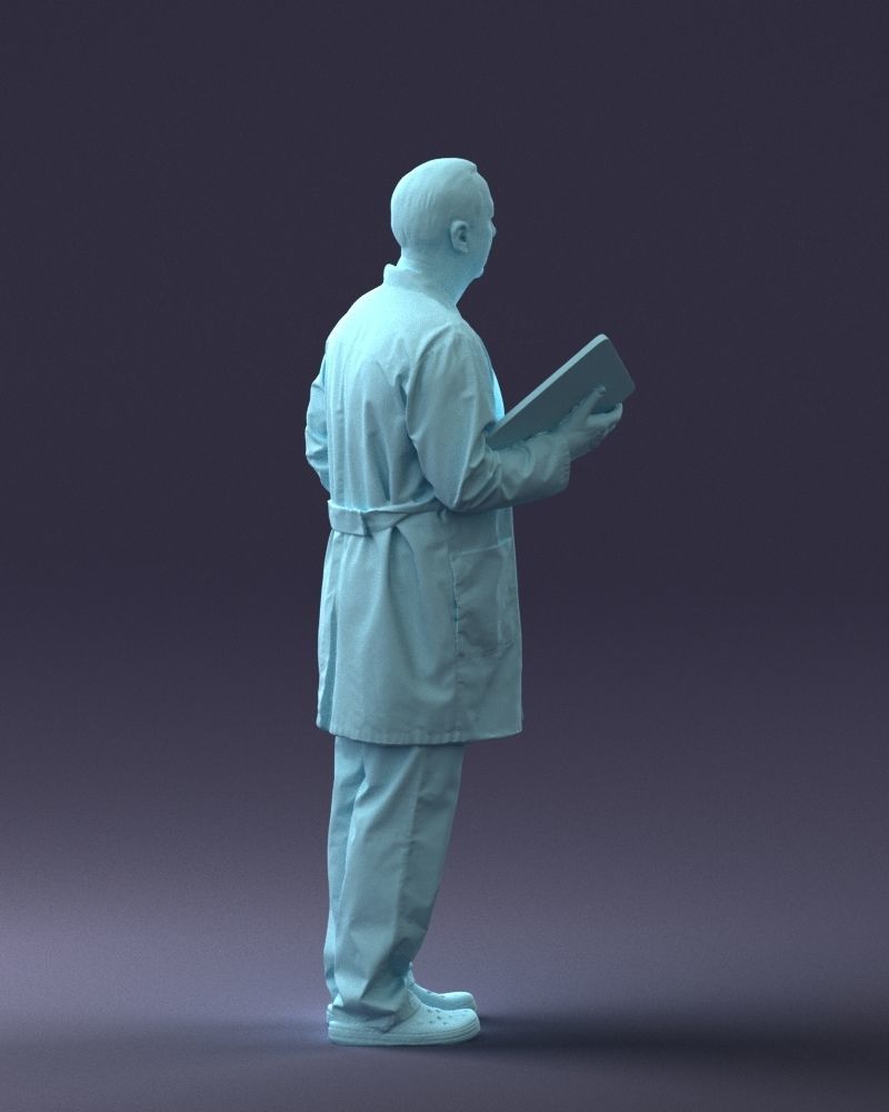 Male Doctor With Clip Board Figure