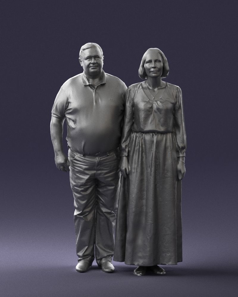 Elderly Couple Poseing Mm402 Figure