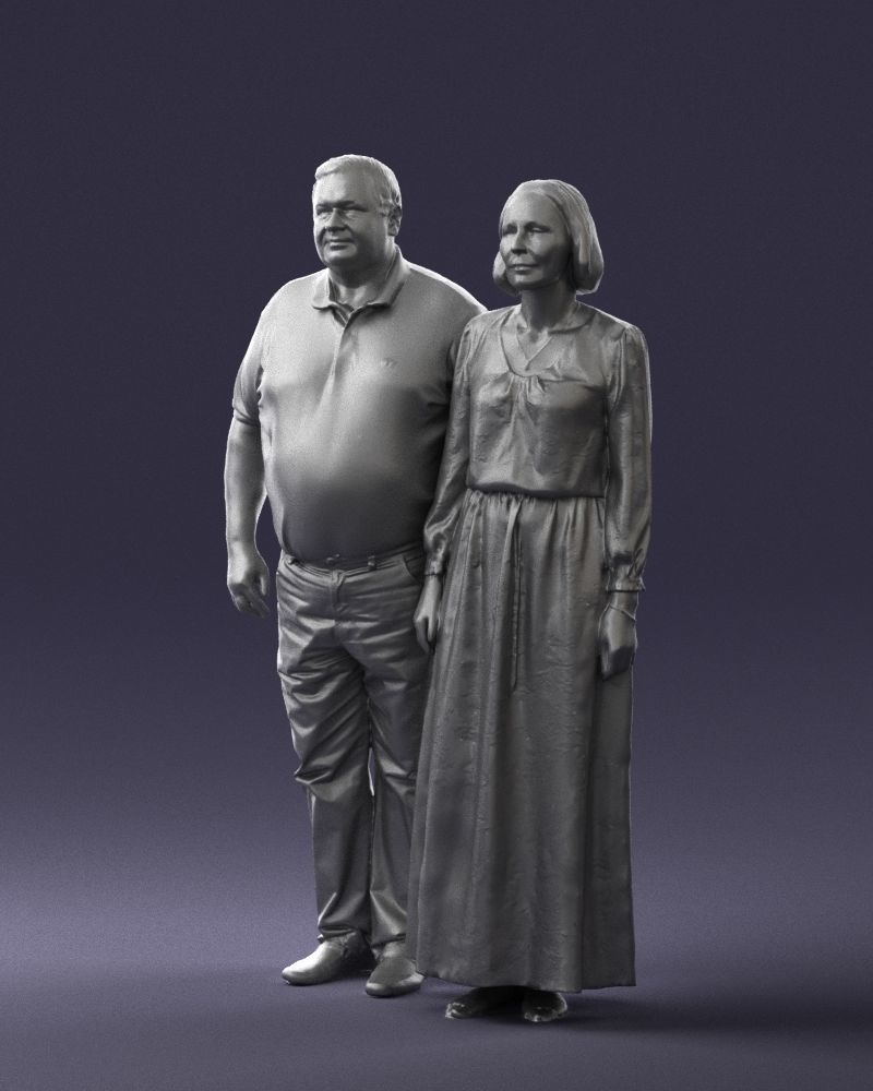 Elderly Couple Poseing Mm402 Figure