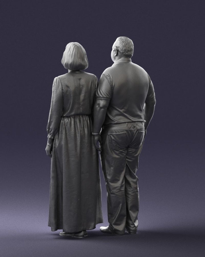 Elderly Couple Poseing Mm402 Figure