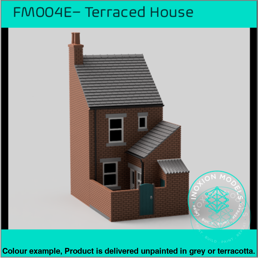 Fm004E – Low Relief Terrace House Oo/Ho Scale Oo Building