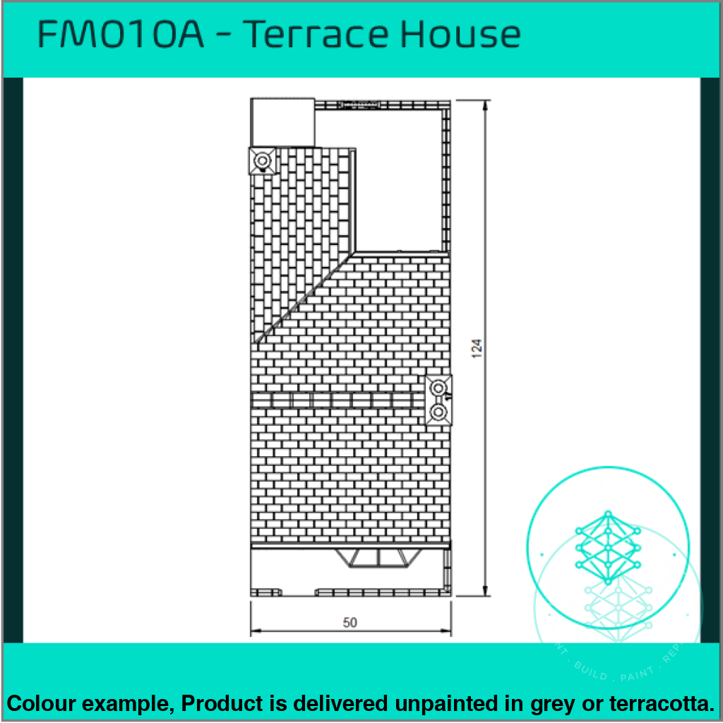 Fm010A – Terrace House Oo/Ho Scale Oo Building