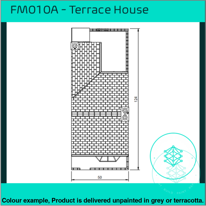 Fm010A – Terrace House Oo/Ho Scale Oo Building