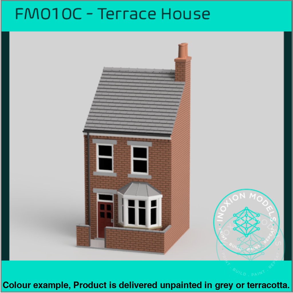 Fm010C – Low Relief Terrace House Oo/Ho Scale Oo Building