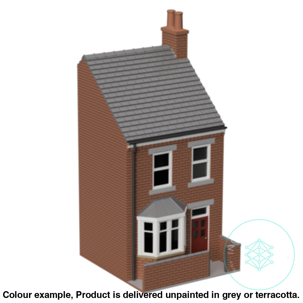 Fm010D – Low Relief Terrace House Oo/Ho Scale Oo Building