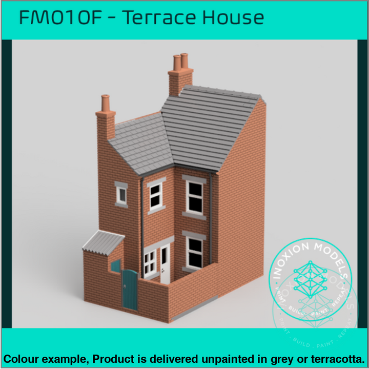 Fm010F – Low Relief Terrace House Oo/Ho Scale Oo Building