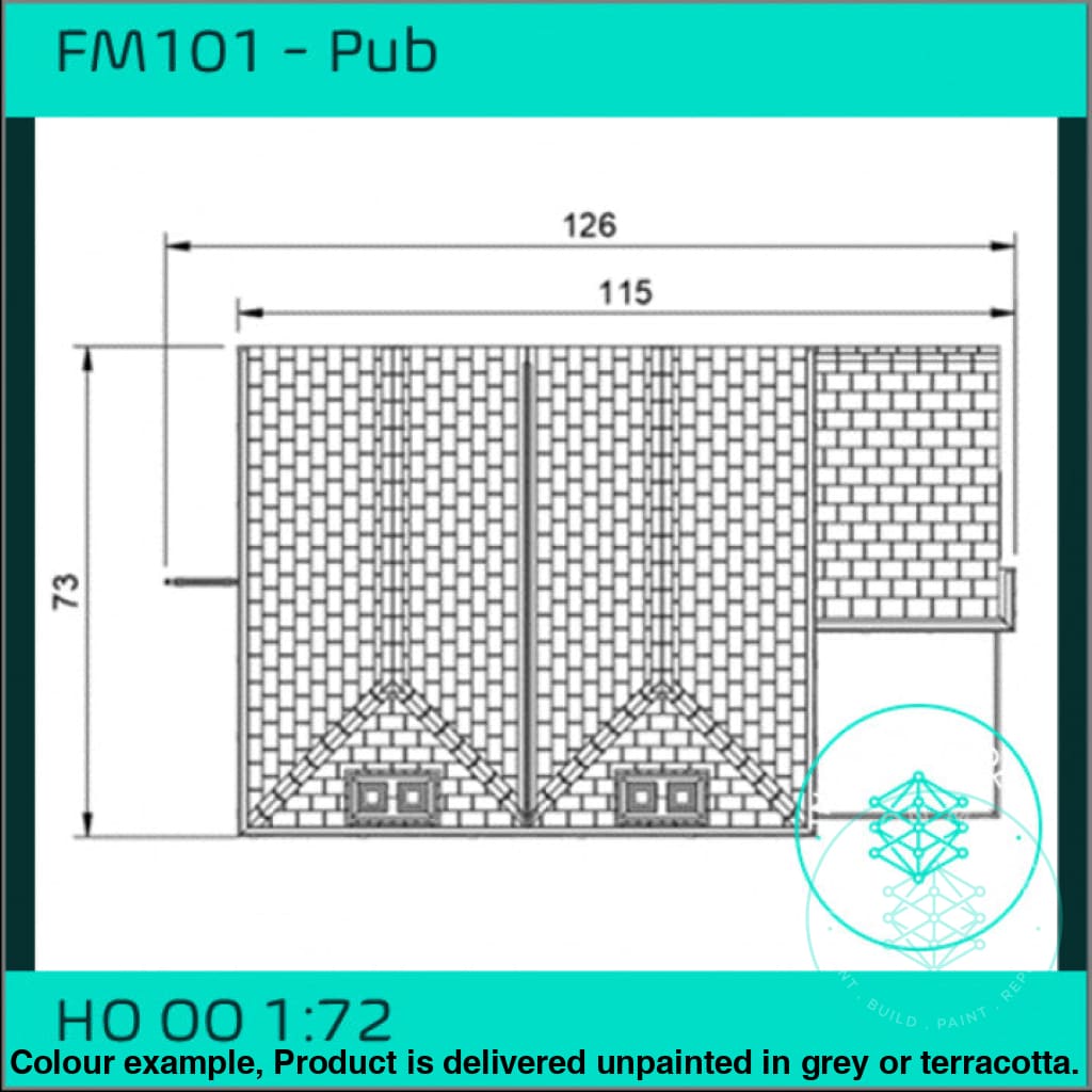 Fm101 – Pub/Hotel Oo/Ho Scale Oo Building