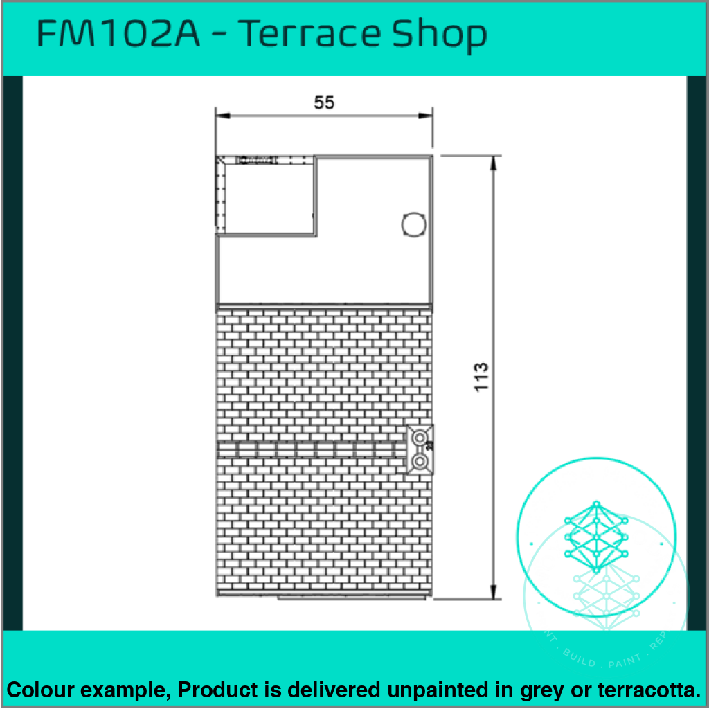 Fm102A – Terrace Shop Oo/Ho Scale Oo Building