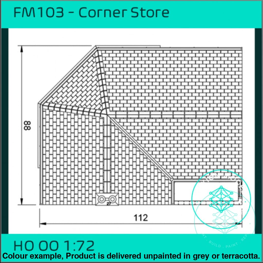 Fm103 – Corner Store Oo/Ho Scale Oo Building