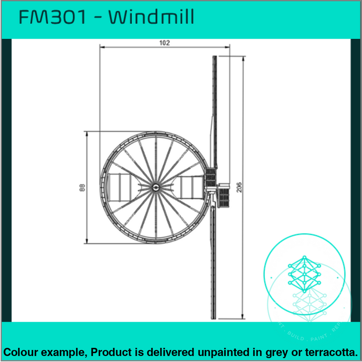 Fm301 – Windmill Oo/Ho Scale Oo Building