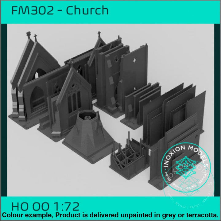 Fm302 – Church Oo/Ho Scale Oo Building