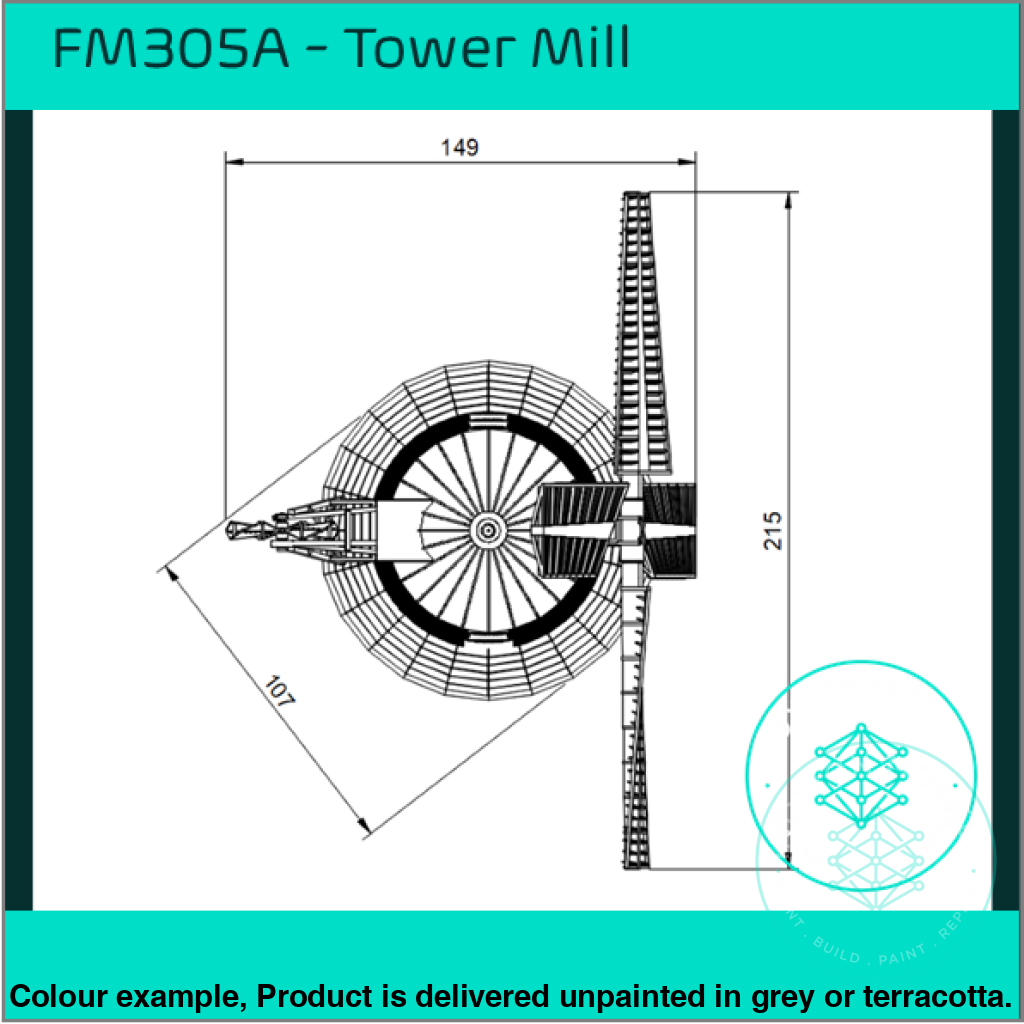 Fm305A – Tower Windmill Oo/Ho Scale Oo Building