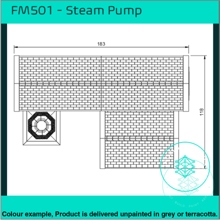 Fm501 – Steam Pump House Oo/Ho Scale Oo Building