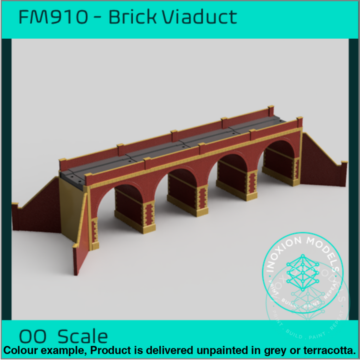 Fm910 – Single Track Brick Viaduct Oo Scale Building