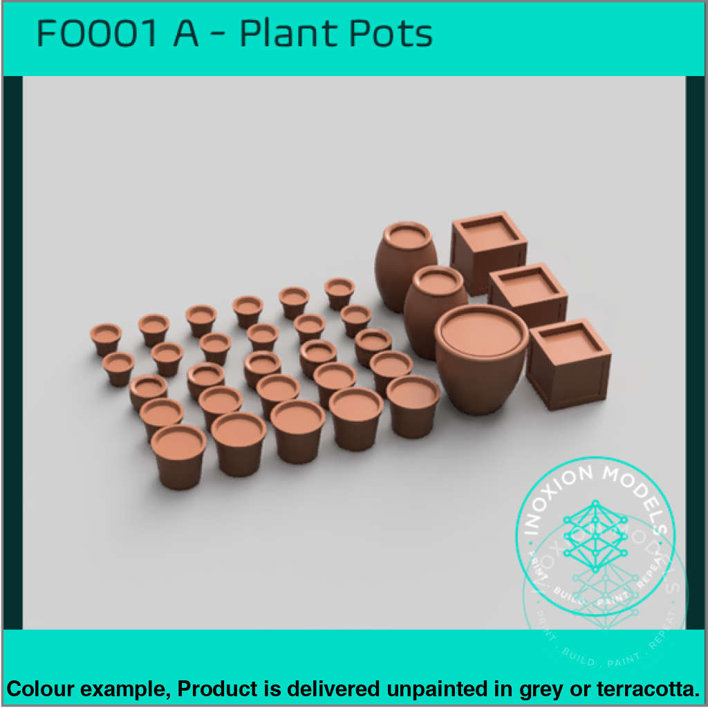 Fo001A – Filled Plant Pots Oo/Ho Scale Oo Accessory