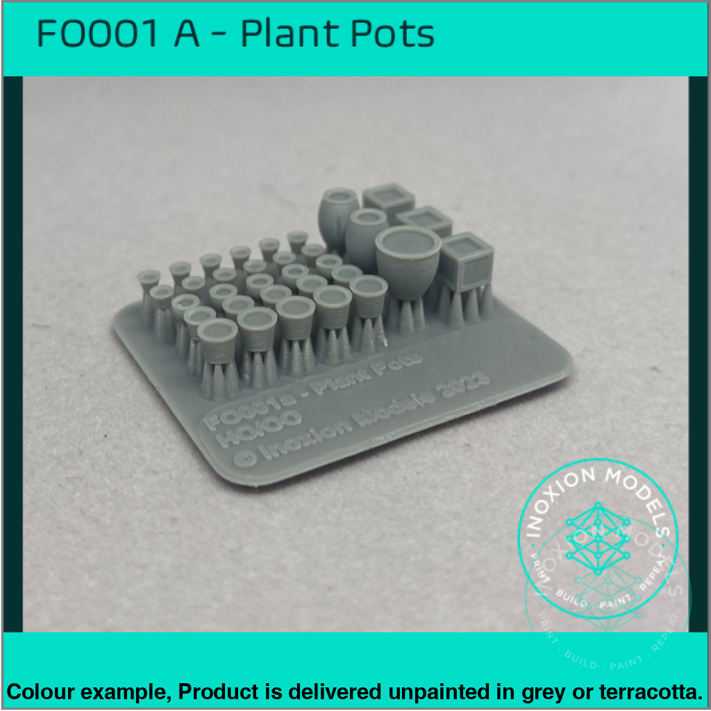 Fo001A – Filled Plant Pots Oo/Ho Scale Oo Accessory