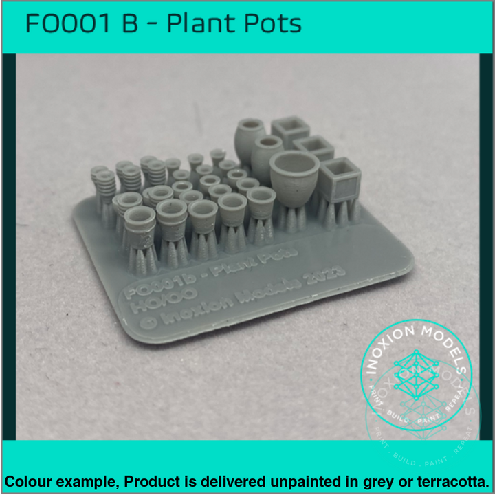 Fo001B – Empty Plant Pots Oo/Ho Scale Oo Accessory