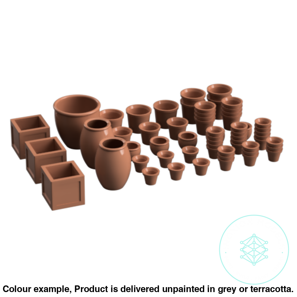 Fo001B – Empty Plant Pots Oo/Ho Scale Oo Accessory