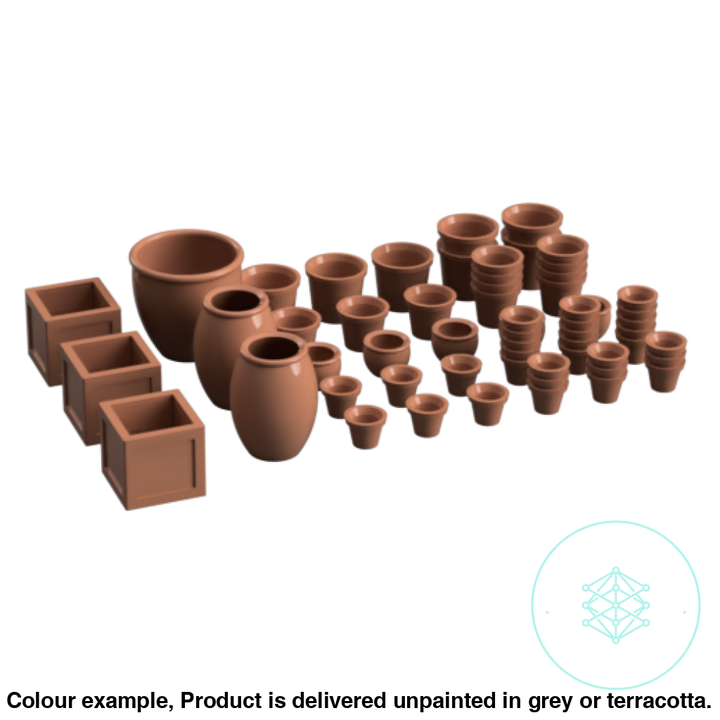 Fo001B – Empty Plant Pots Oo/Ho Scale Oo Accessory