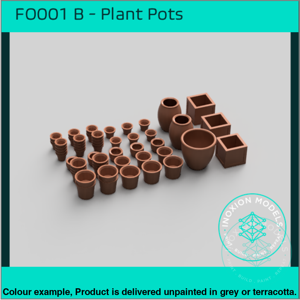 Fo001B – Empty Plant Pots Oo/Ho Scale Oo Accessory