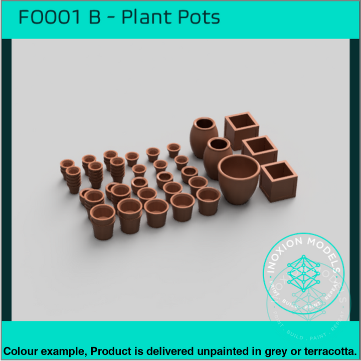 Fo001B – Empty Plant Pots Oo/Ho Scale Oo Accessory