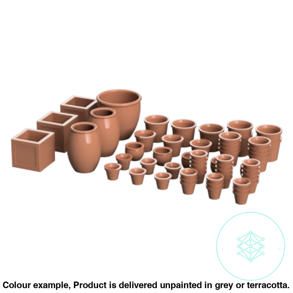 Fo001B – Empty Plant Pots Oo/Ho Scale Oo Accessory