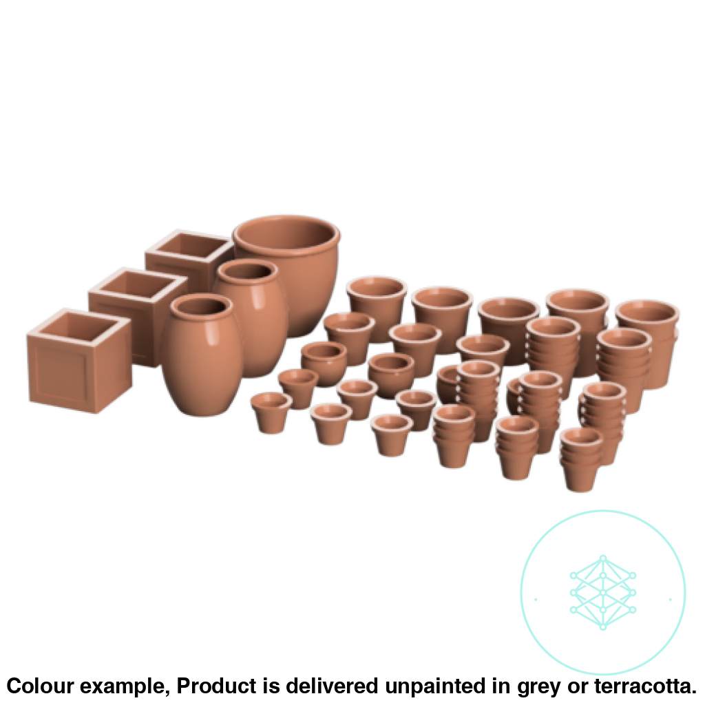 Fo001B – Empty Plant Pots Oo/Ho Scale Oo Accessory