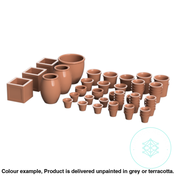 Fo001B – Empty Plant Pots Oo/Ho Scale Oo Accessory