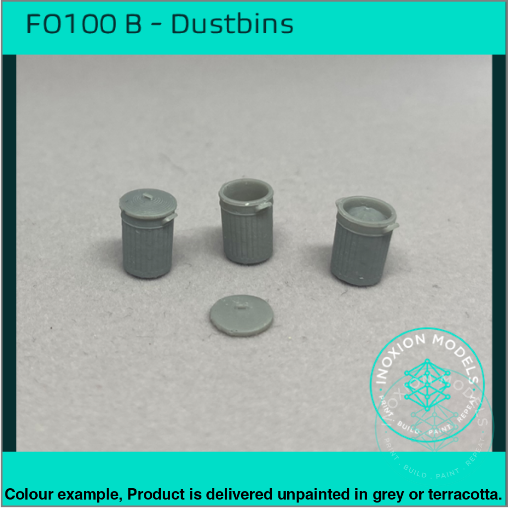 Fo100B – Dustbins Oo/Ho Scale Oo Accessory