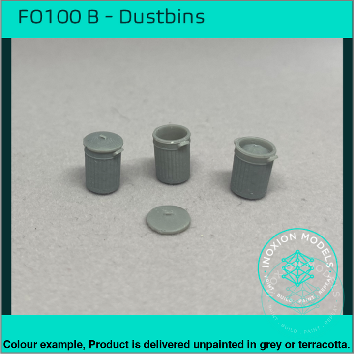 Fo100B – Dustbins Oo/Ho Scale Oo Accessory