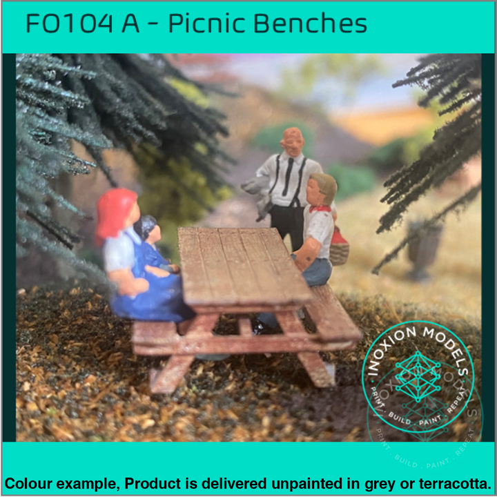 Fo104A – Picnic Benches Oo/Ho Scale Oo Accessory